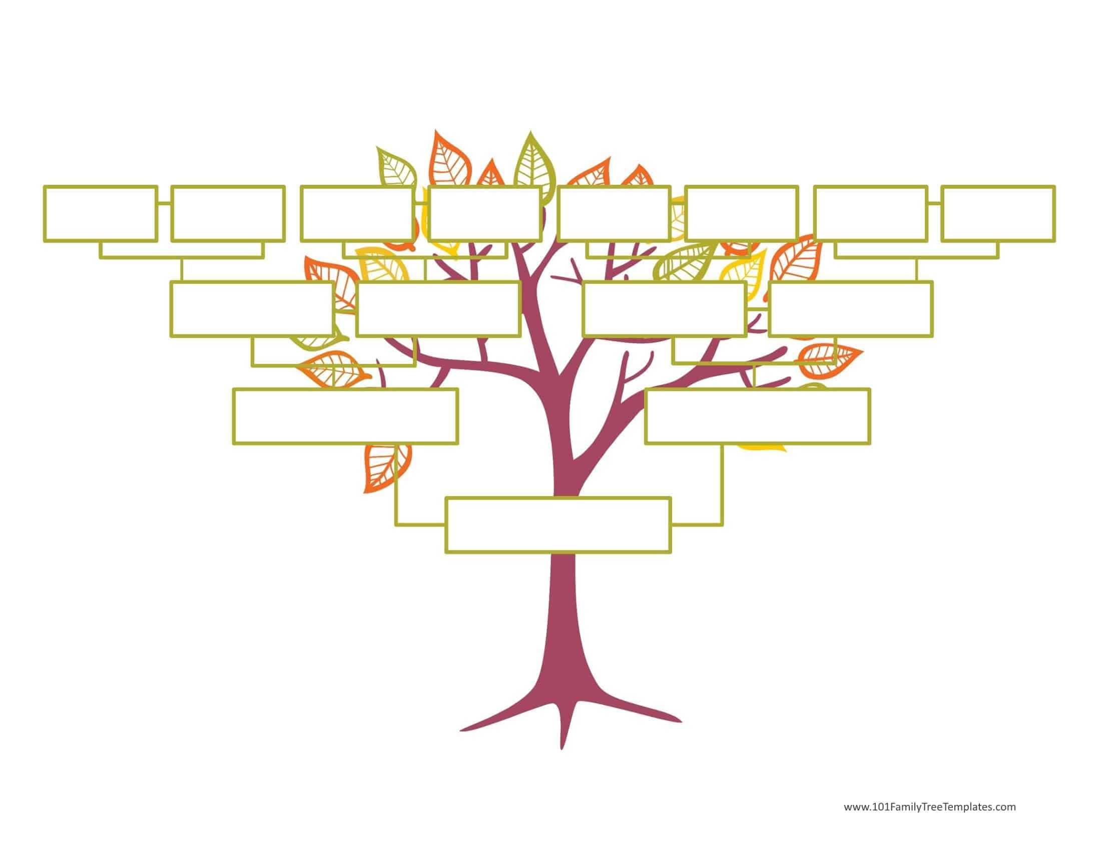 Blank Family Tree Template | Free Instant Download Intended For Fill In The Blank Family Tree Template