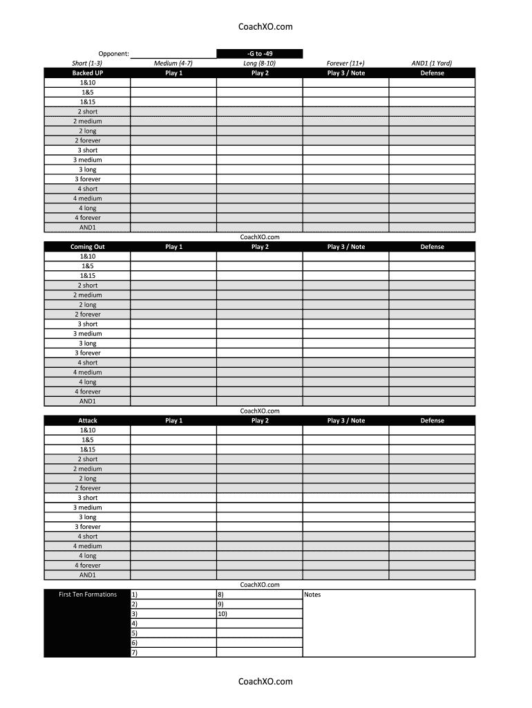 Blank Football Play Sheet Template Excel – Fill Online In Blank Call Sheet Template