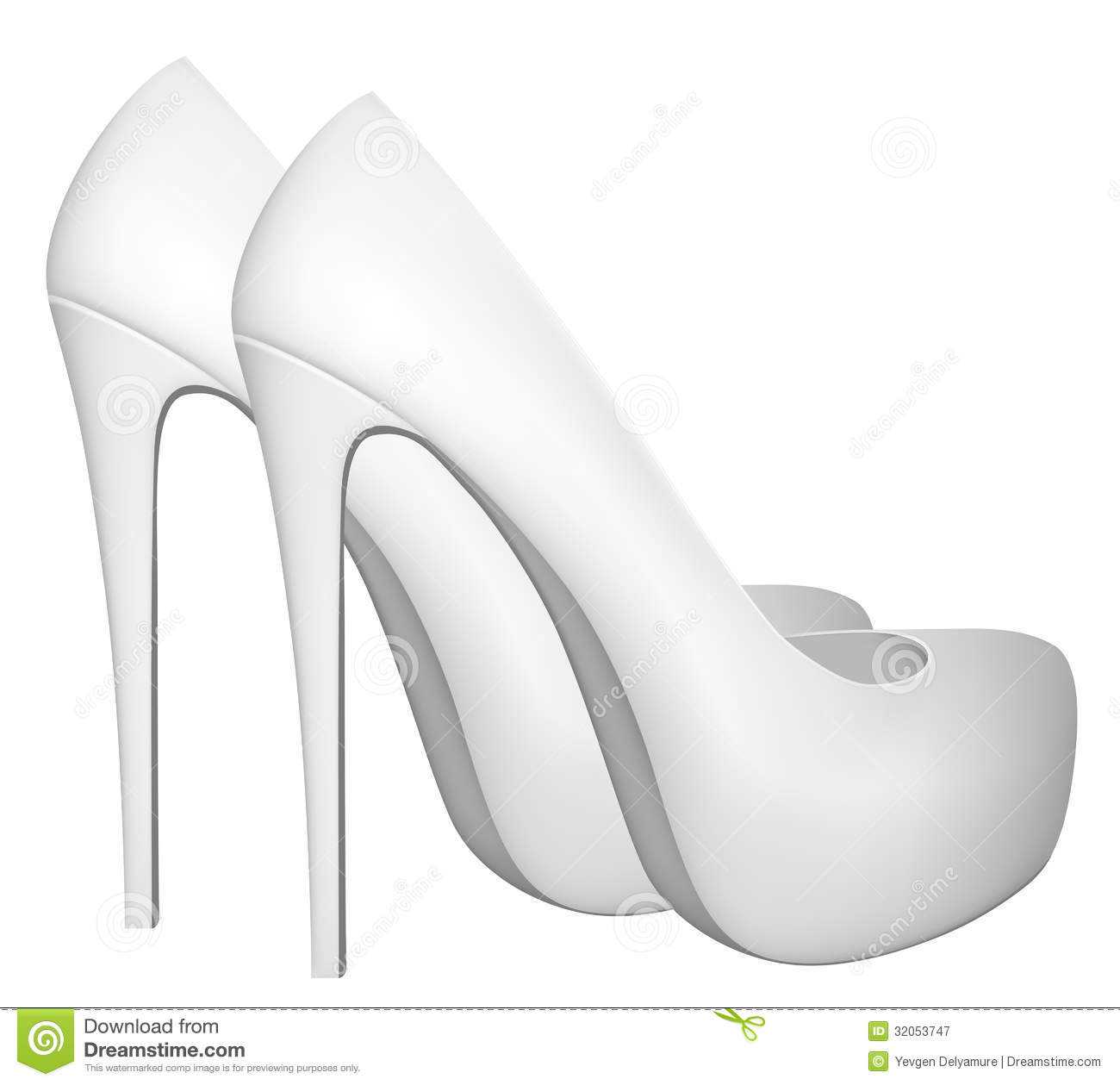 Blank High Heels Shoes Template. Stock Vector - Illustration In High Heel Shoe Template For Card