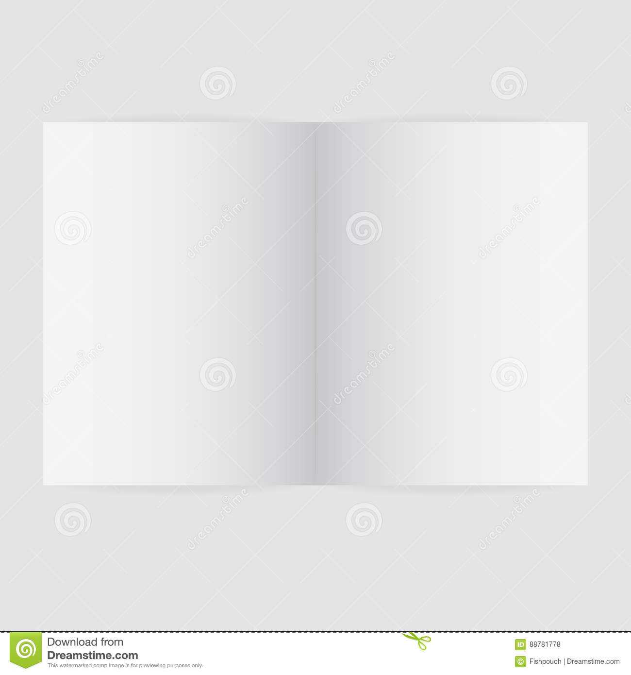 Blank Magazine Spread Template Vector Illustration Within Blank Magazine Spread Template