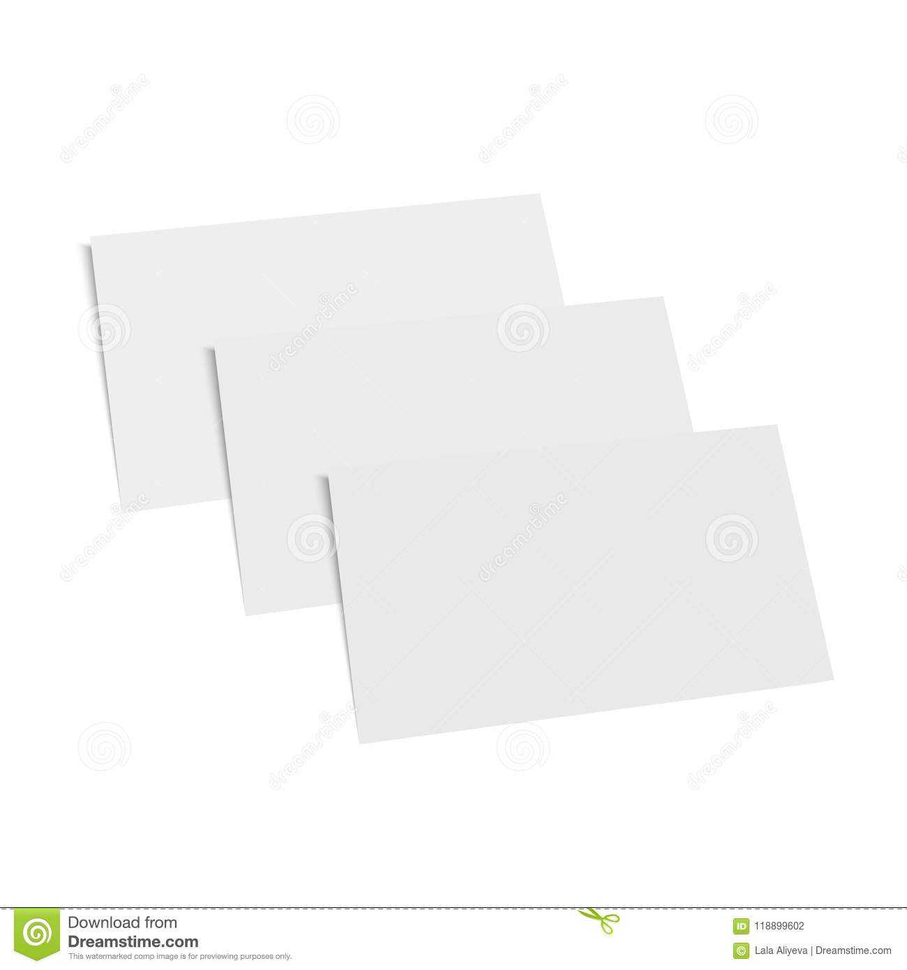 Blank Of Business Card Template. Vector. Stock Vector Throughout Plain Business Card Template