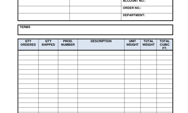 Blank Packing List Template ] - Packing List Free Printable intended for Blank Packing List Template