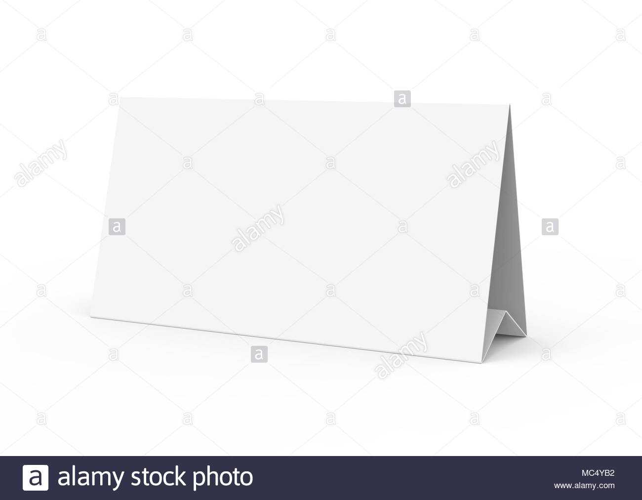 Blank Paper Tent Template, White Tent Card With Empty Space With Blank Tent Card Template