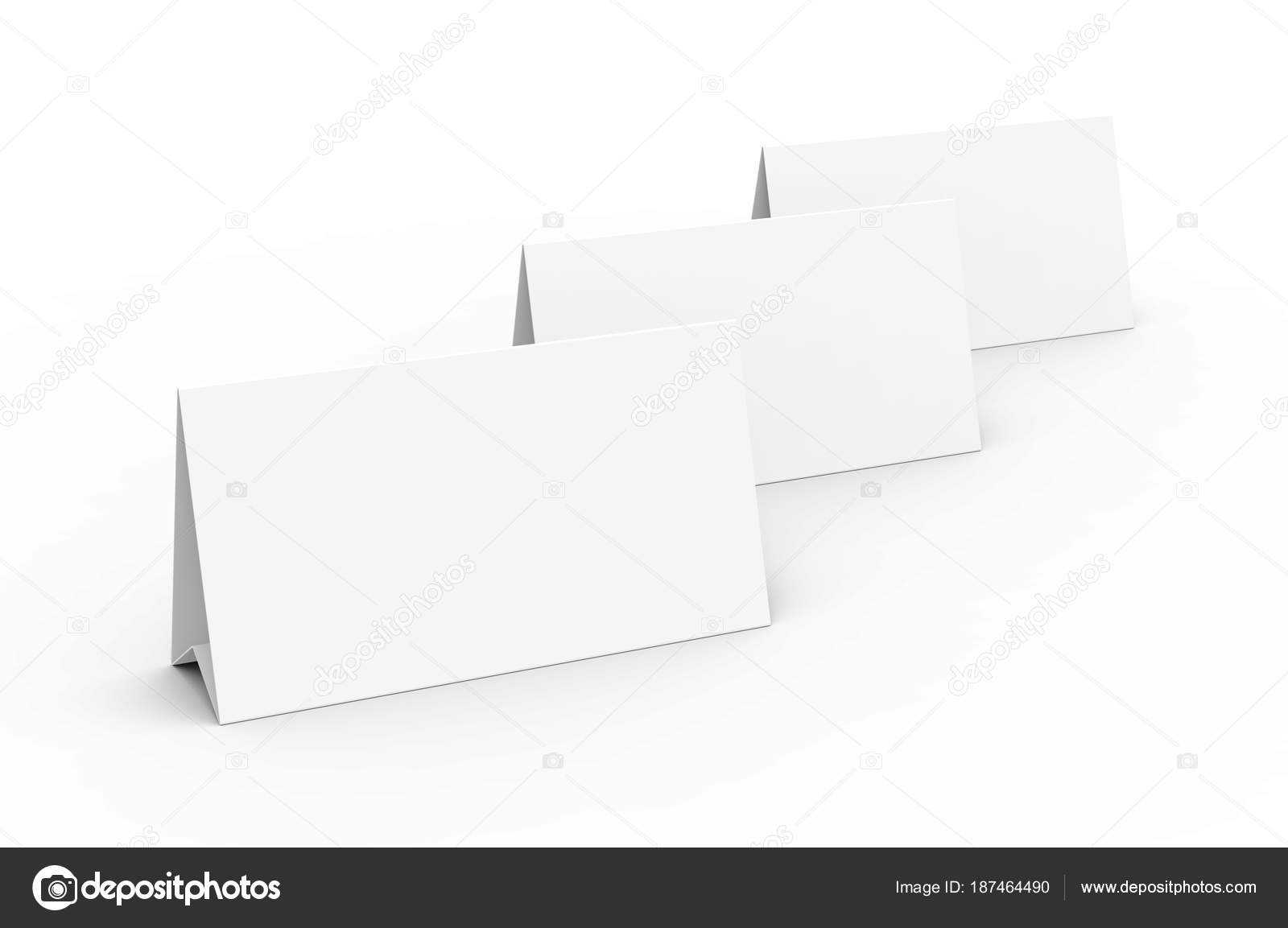 Blank Paper Tent Template White Tent Cards Set Empty Space With Regard To Blank Tent Card Template