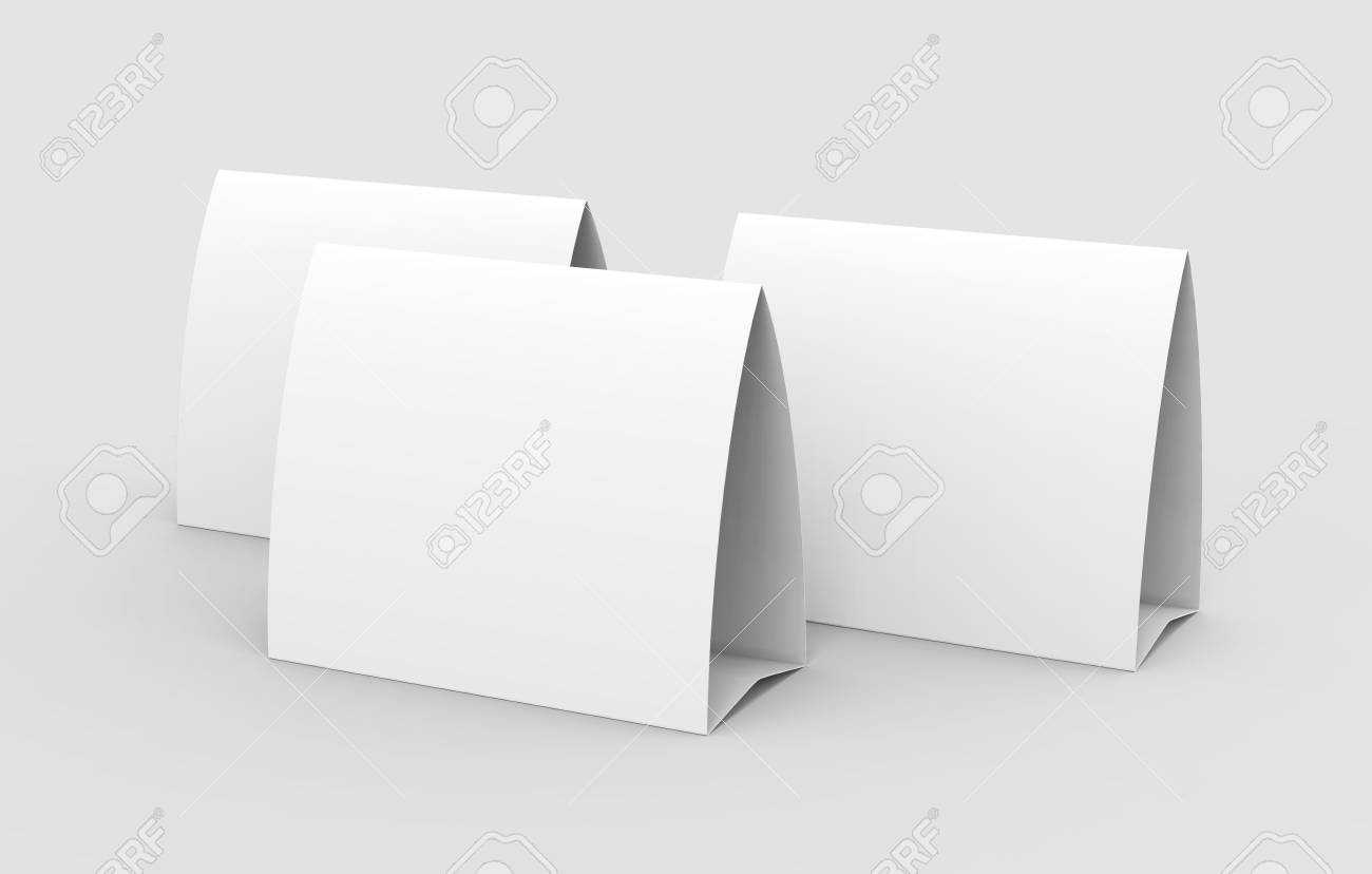 Blank Paper Tent Template, White Tent Cards Set With Empty Space.. Within Blank Tent Card Template