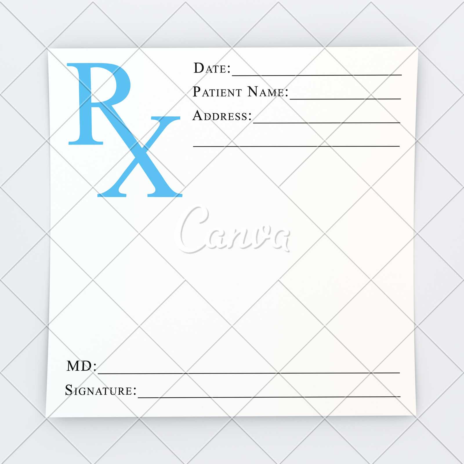 Blank Prescription – Photoscanva Throughout Blank Prescription Form Template
