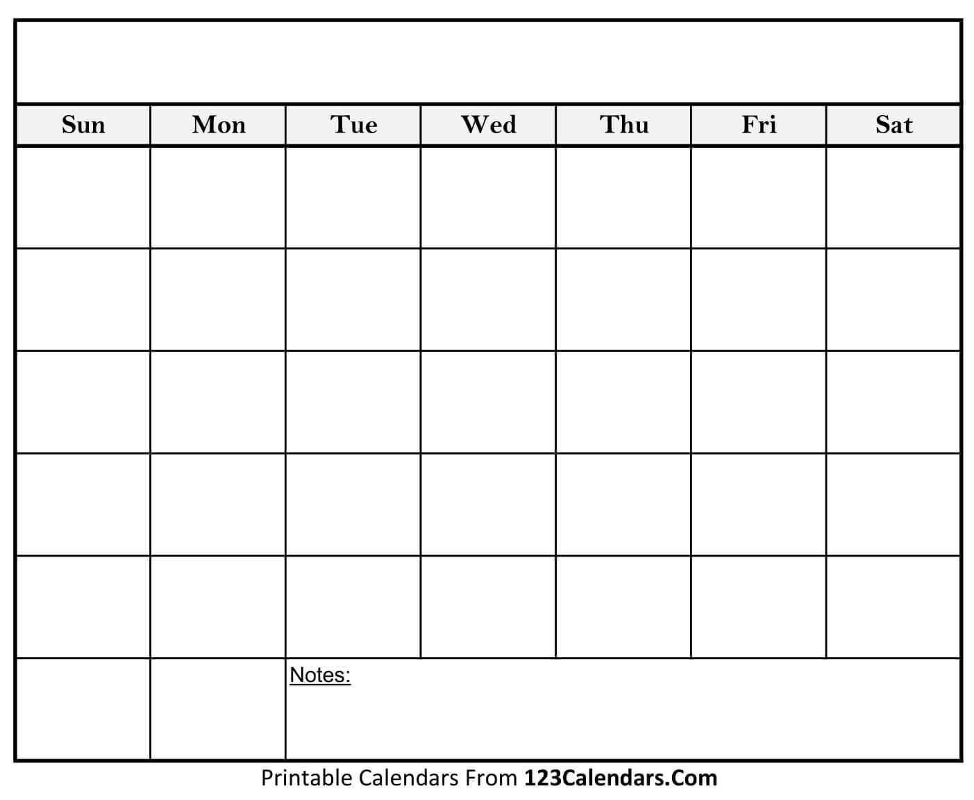 Blank Printable Calendar – Zohre.horizonconsulting.co Within Full Page Blank Calendar Template