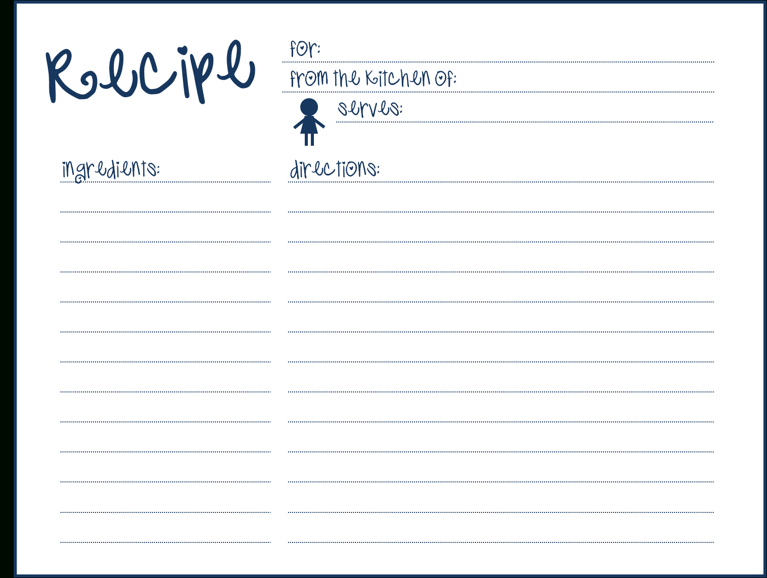 Blank Recipe Card Template For Word ] – Pics Photos Blank In Index Card Template For Word