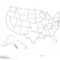 Blank Similar Usa Map On White Background. United States Of within Blank Template Of The United States