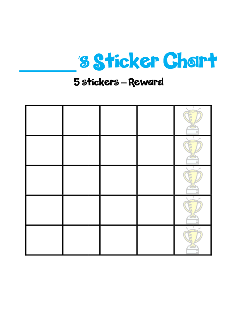 Blank Sticker Chart Template – Edit, Fill, Sign Online Pertaining To Blank Reward Chart Template