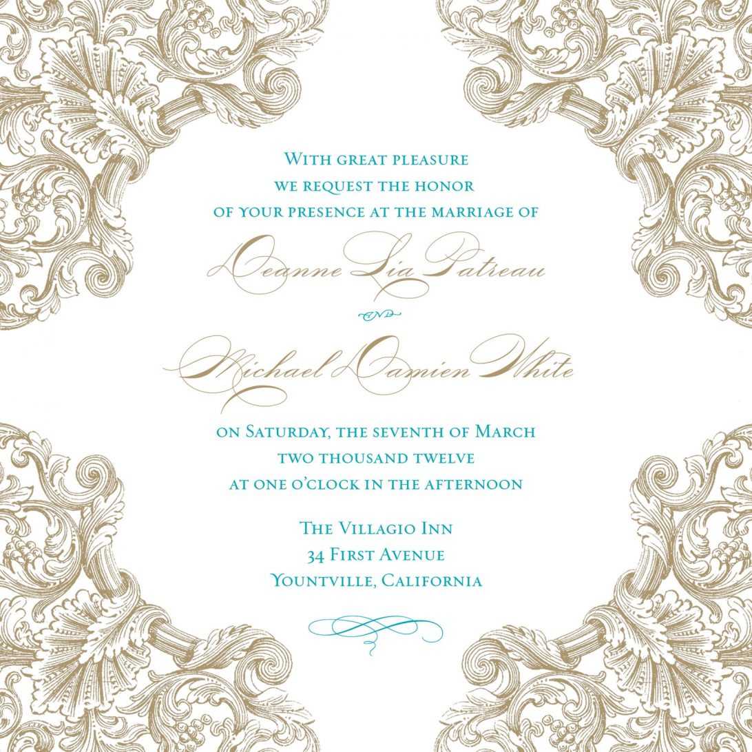 Blank Wedding Invitation Templates For Microsoft Word Free Throughout Free Dinner Invitation Templates For Word