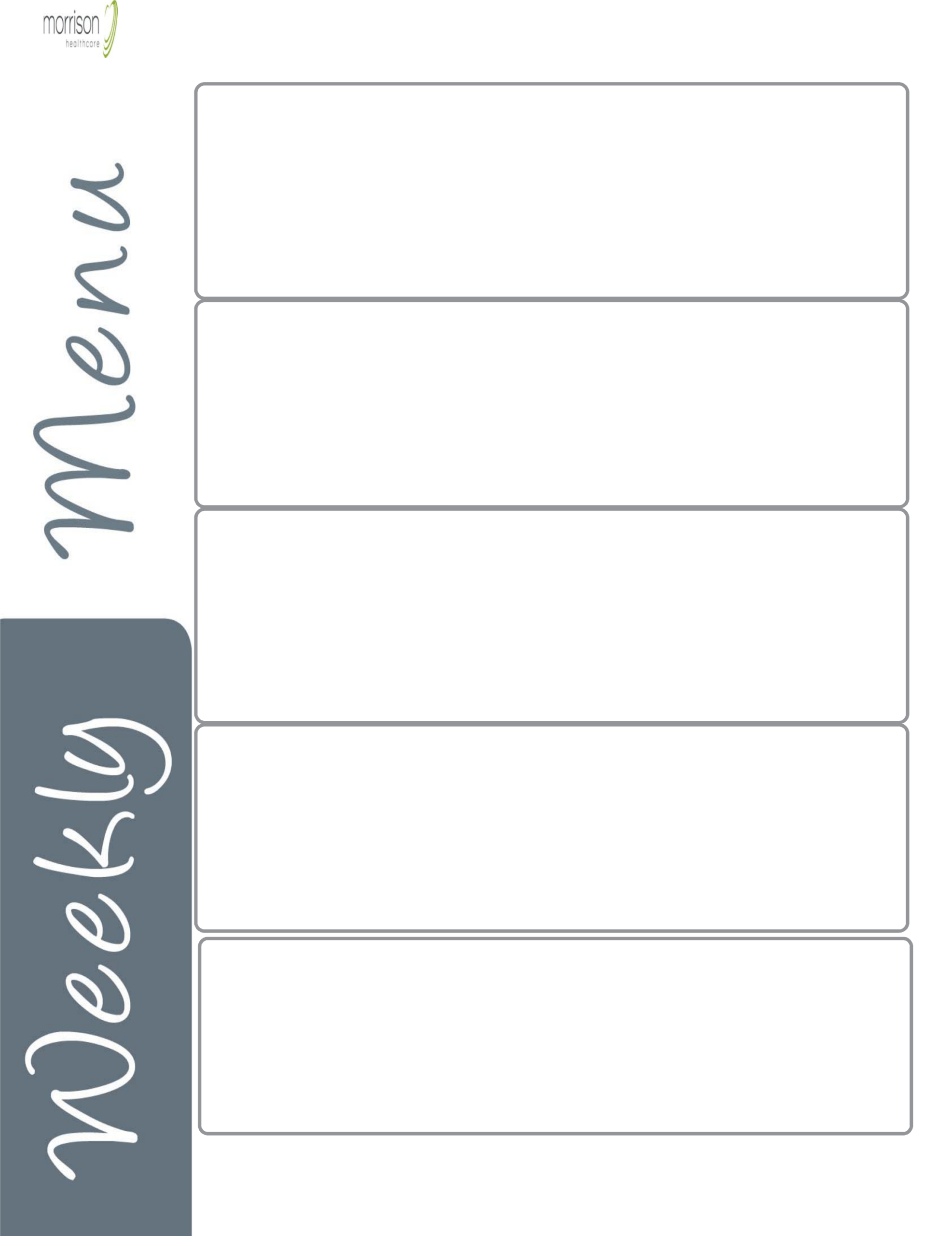 Blank Weekly Menu Template Pdf Dinner Printable Planner Inside Blank Html Templates Free Download