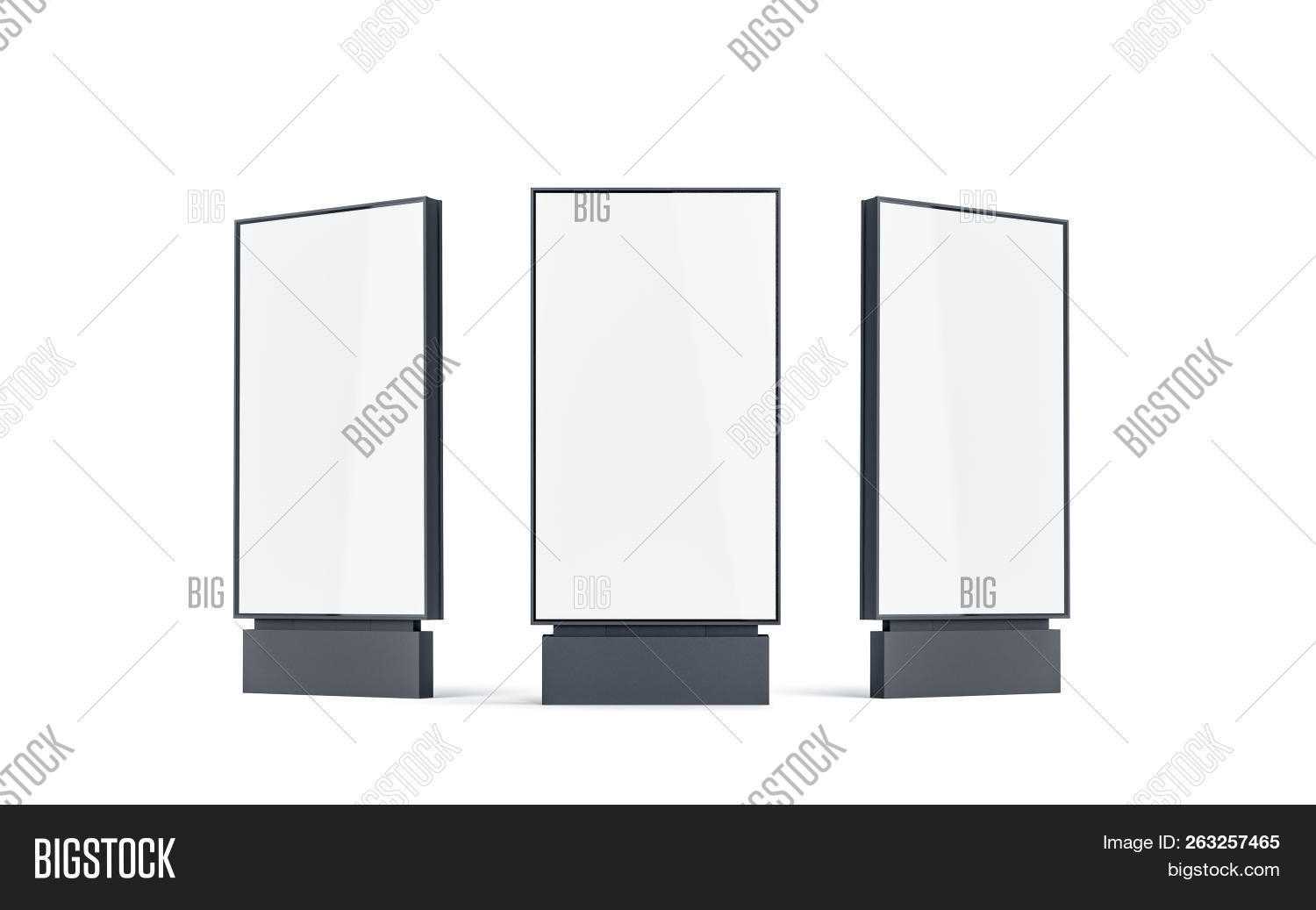 Blank White Pylon Mock Image & Photo (Free Trial) | Bigstock Inside Street Banner Template