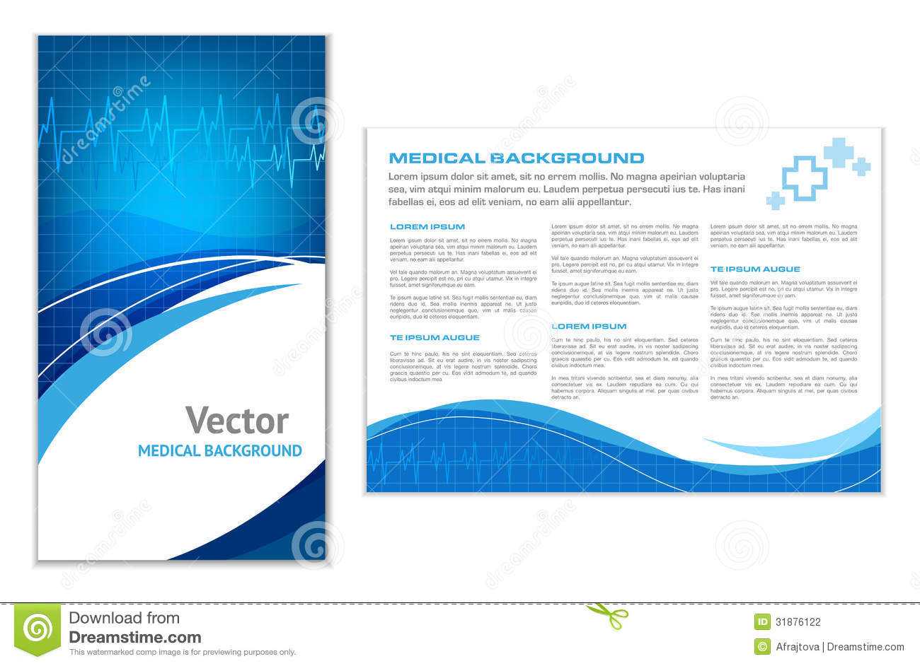 Blue Abstract Medical Background Stock Vector – Illustration Within Healthcare Brochure Templates Free Download