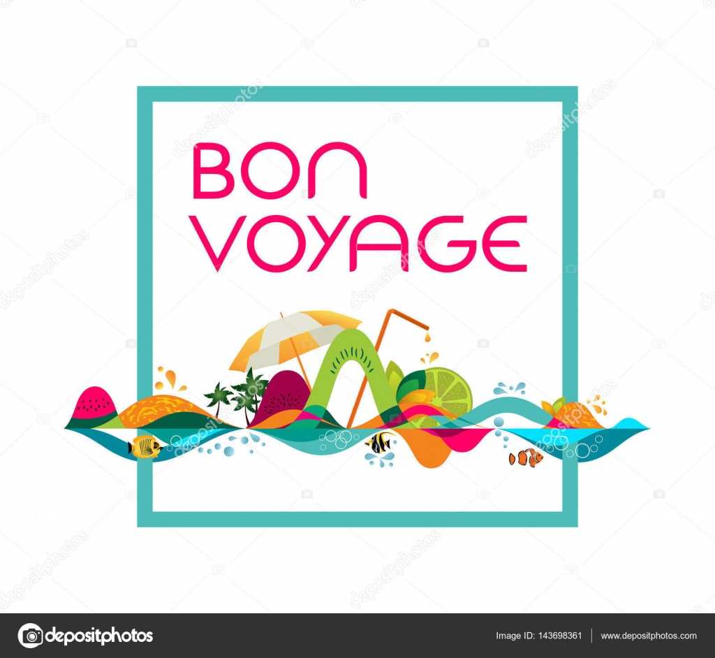 Bon Voyage Banner | Bon Voyage – Banner, Vector Template Pertaining To Bon Voyage Card Template