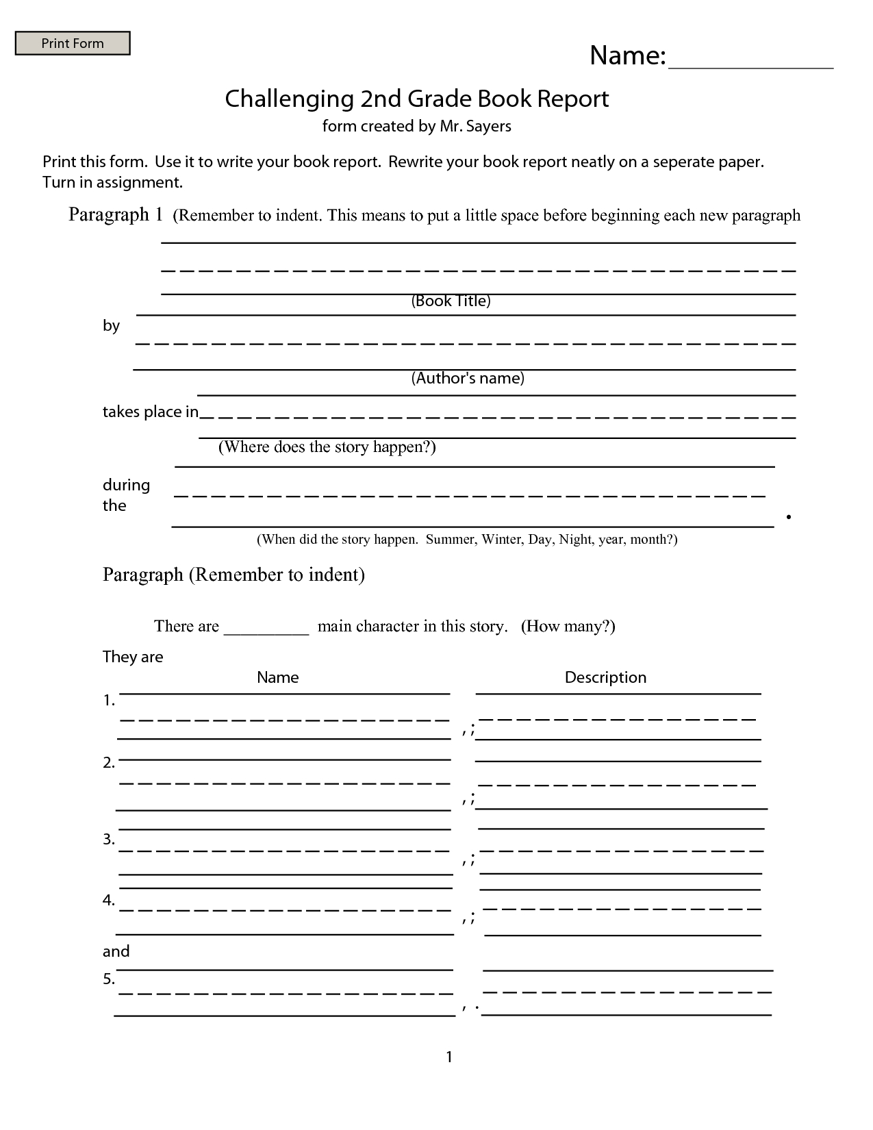 Book Report Template 2Nd Grade Pdf Poster Updated Squarehead Throughout Second Grade Book Report Template