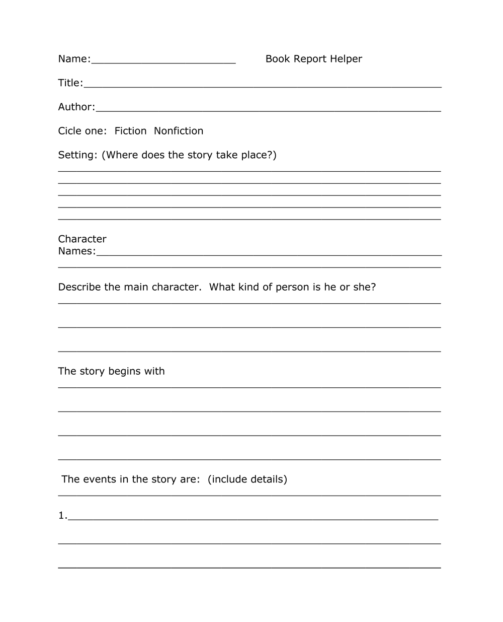 Book Report Templates From Custom Writing Service Intended For One Page Book Report Template