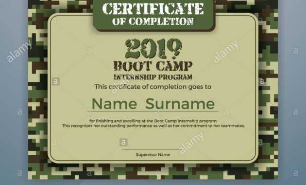 Boot Camp Internship Program Certificate Template Design intended for Boot Camp Certificate Template