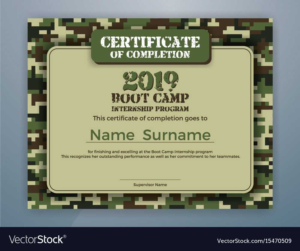 Boot Camp Internship Program Certificate Template With Boot Camp Certificate Template
