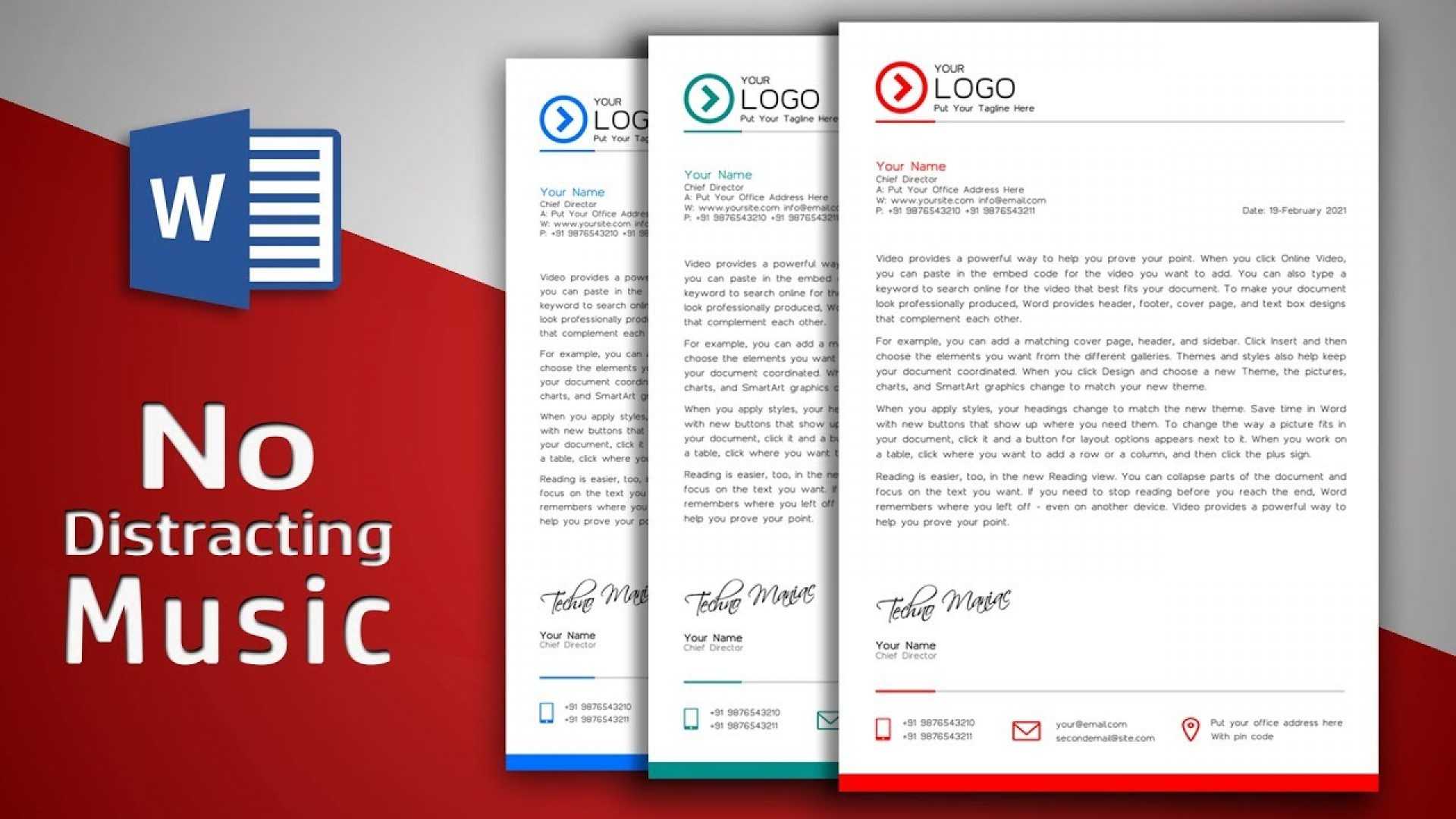 Breathtaking Download Free Business Letterhead Templates Intended For Free Letterhead Templates For Microsoft Word