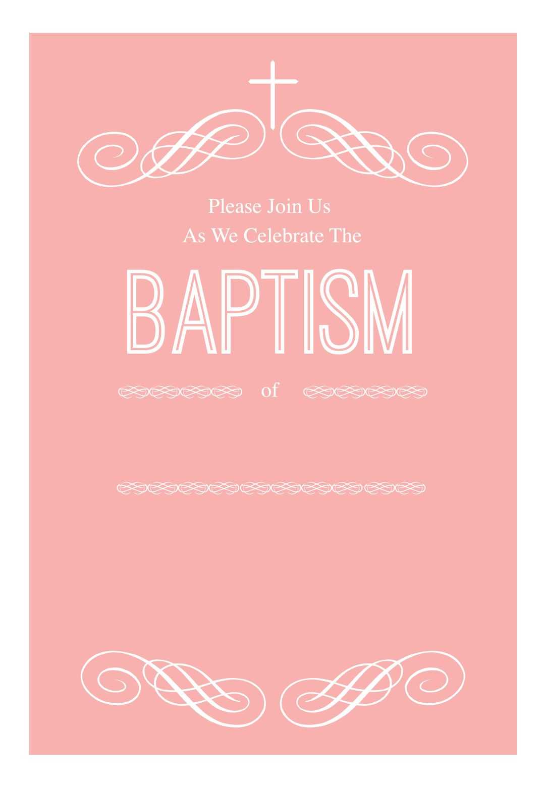 Breathtaking Free Baptism Invitation Templates Template With Regard To Christening Banner Template Free