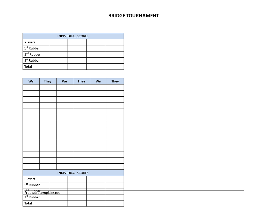 Bridge Score Sheet | Templates At Allbusinesstemplates With Bridge Score Card Template