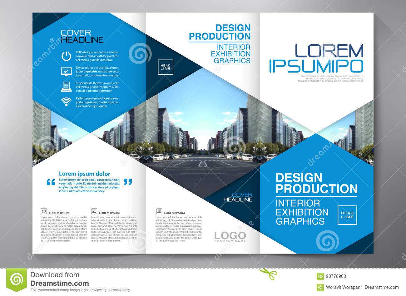 Brochure 3 Fold Flyer Design A4 Template. Stock Vector With E Brochure Design Templates