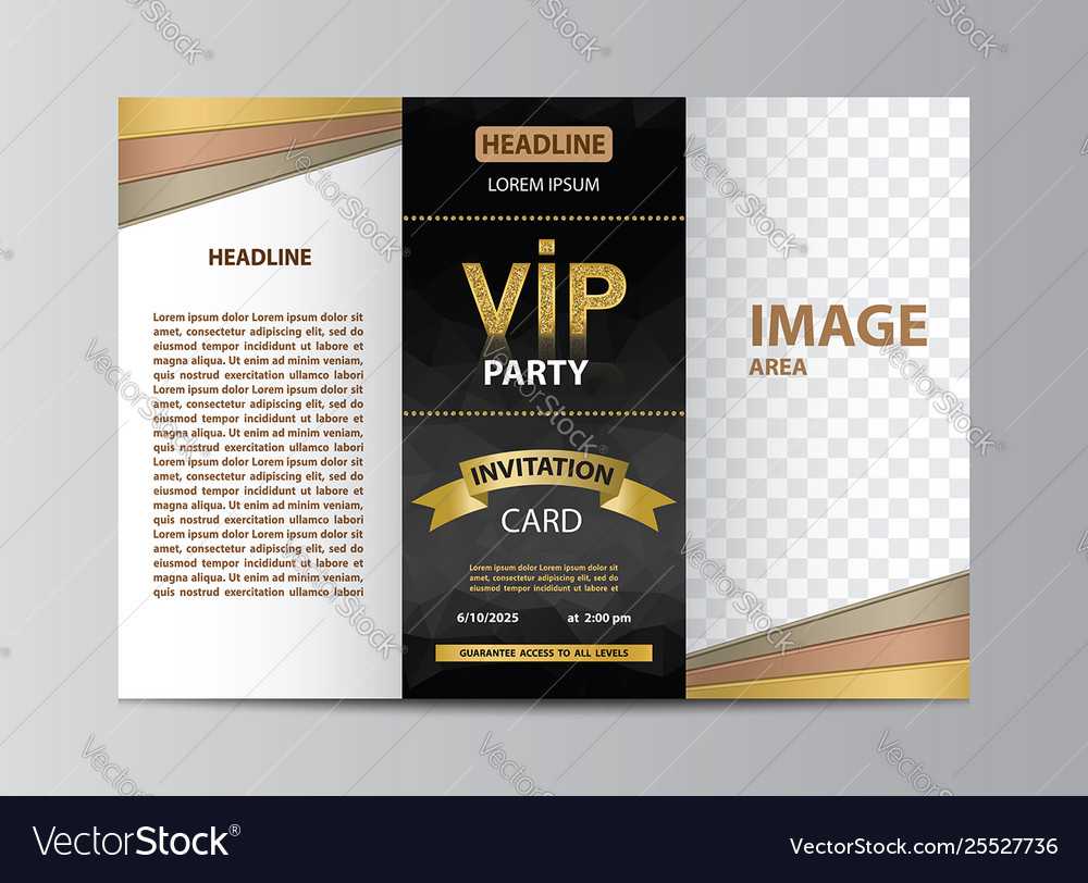 Brochure Template For Vip Party Pertaining To Free Illustrator Brochure Templates Download