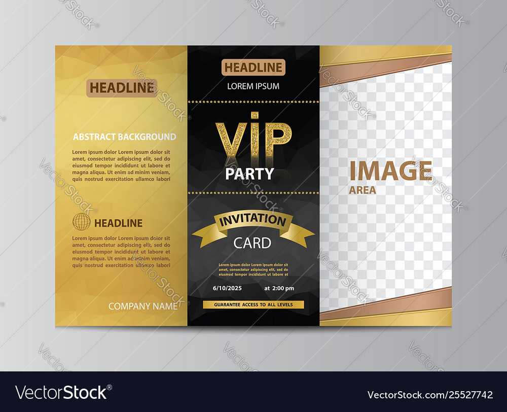 Brochure Template Invitation For Vip Party In Membership Brochure Template