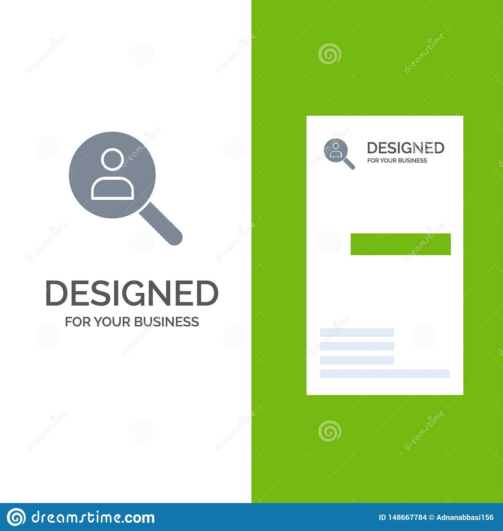 Browse, Find, Networking, People, Search Grey Logo Design In Networking Card Template