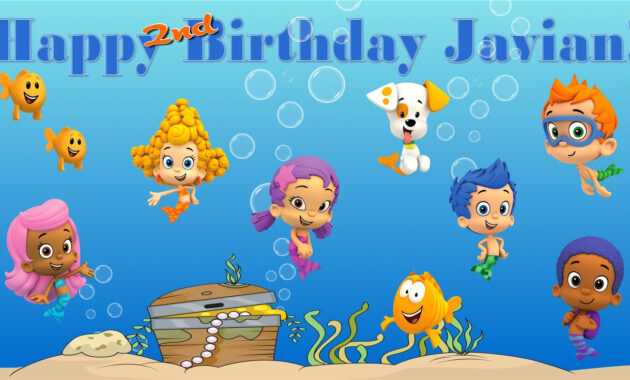 Bubble Guppies -Custom- Personalized Vinyl And 50 Similar Items within Bubble Guppies Birthday Banner Template