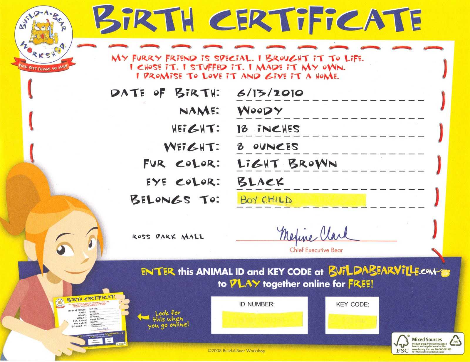 Build A Bear Birth Certificate Template ] – 1 Mom Just Intended For Toy Adoption Certificate Template