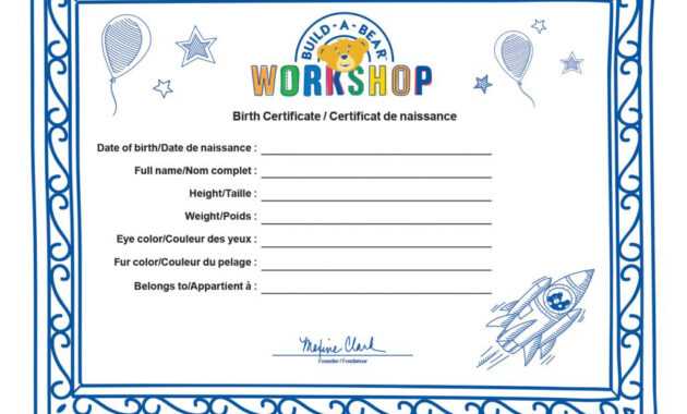 Build A Bear Build A Bear Workshop® Furry  - Spin Master within Build A Bear Birth Certificate Template