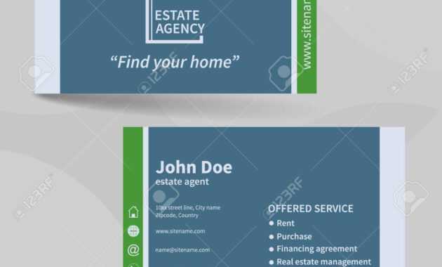 Business Card Template. Real Estate Agency. Design For Your Individual.. intended for Real Estate Agent Business Card Template