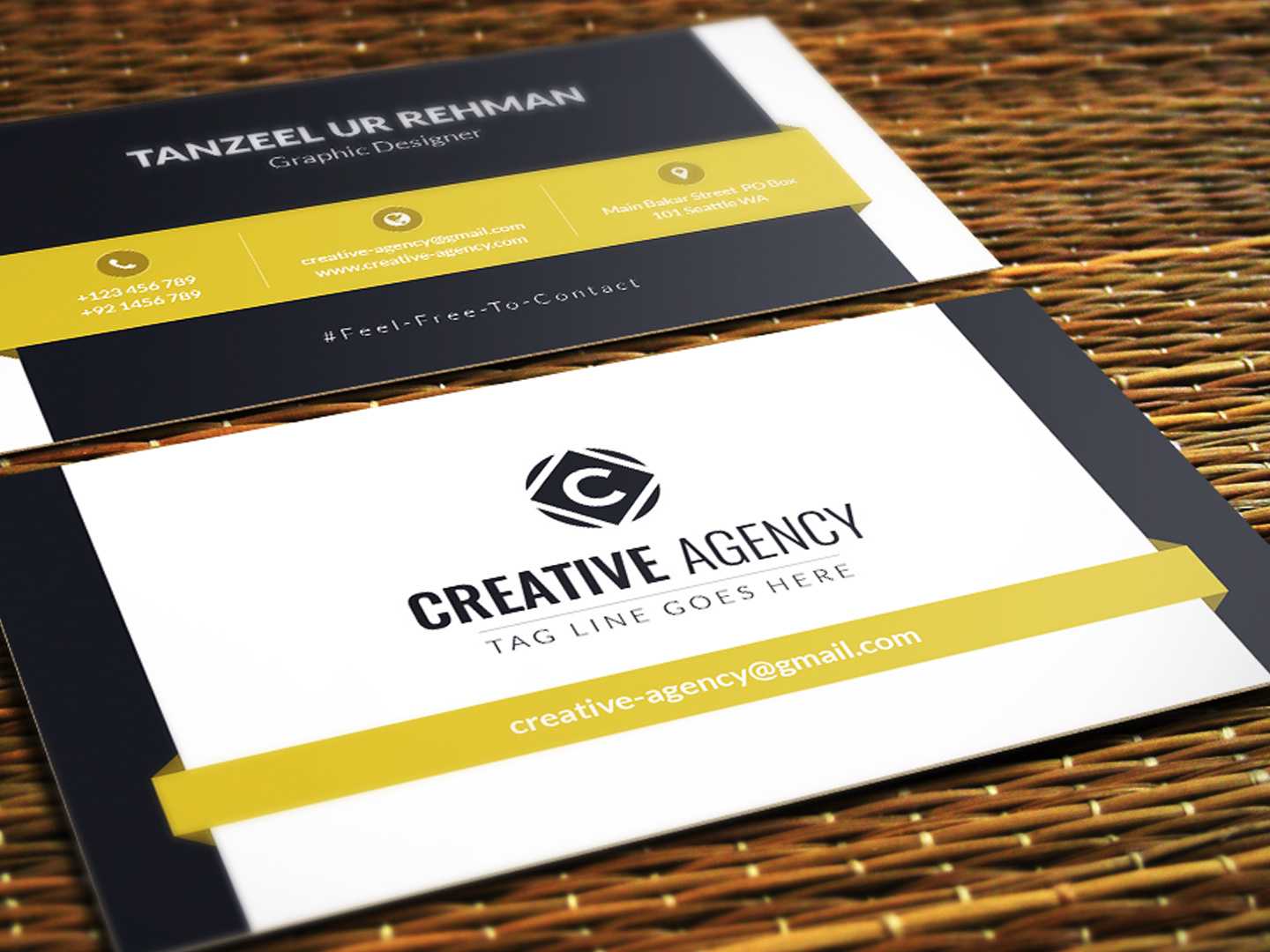 Business Cards Template - Free Downloadtanzeel Ur Rehman Pertaining To Templates For Visiting Cards Free Downloads