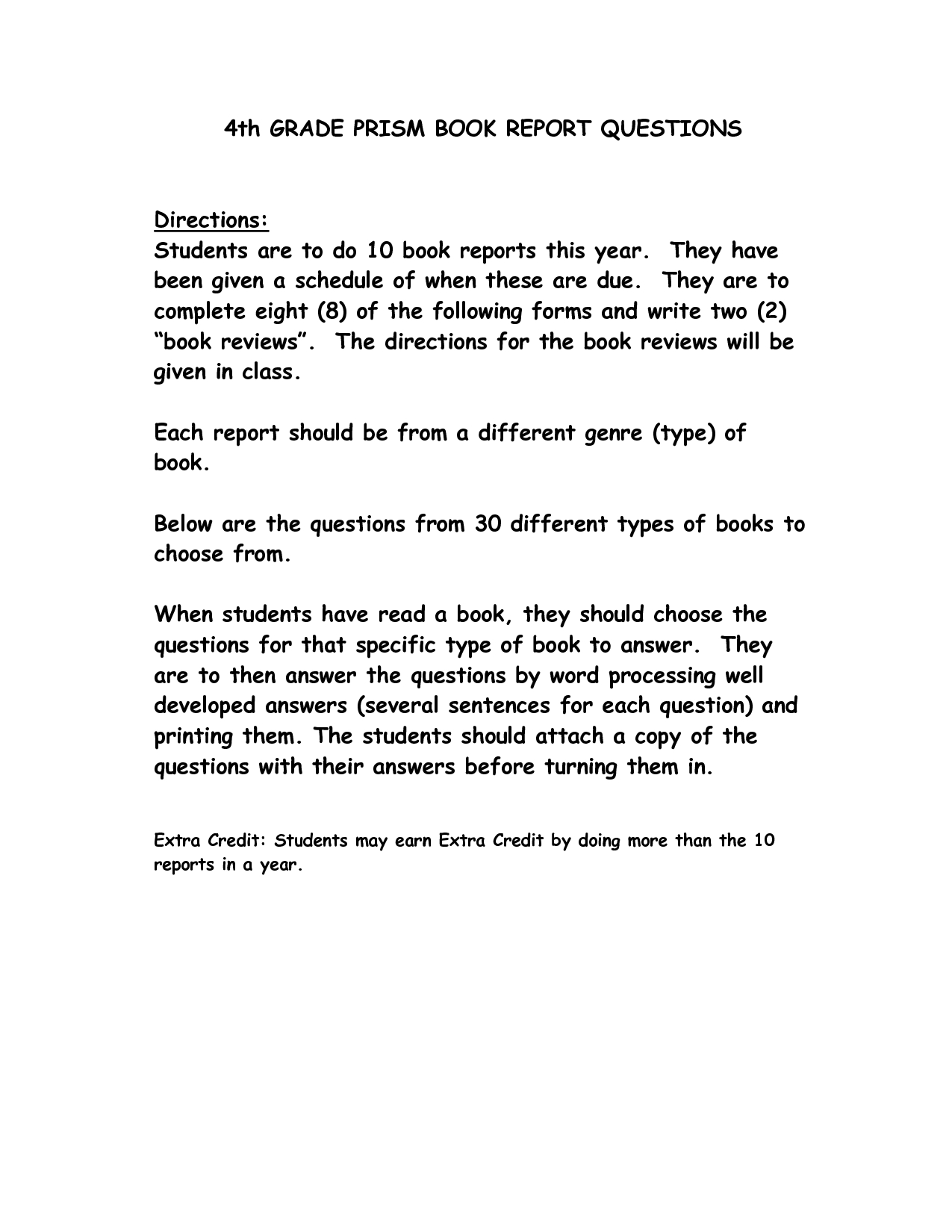 Business Letter Template 4Th Grade | Résumé Templates Throughout Book Report Template 4Th Grade