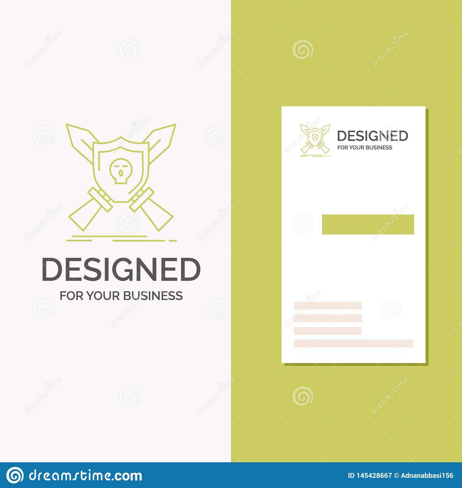 Business Logo For Badge, Emblem, Game, Shield, Swords Throughout Shield Id Card Template