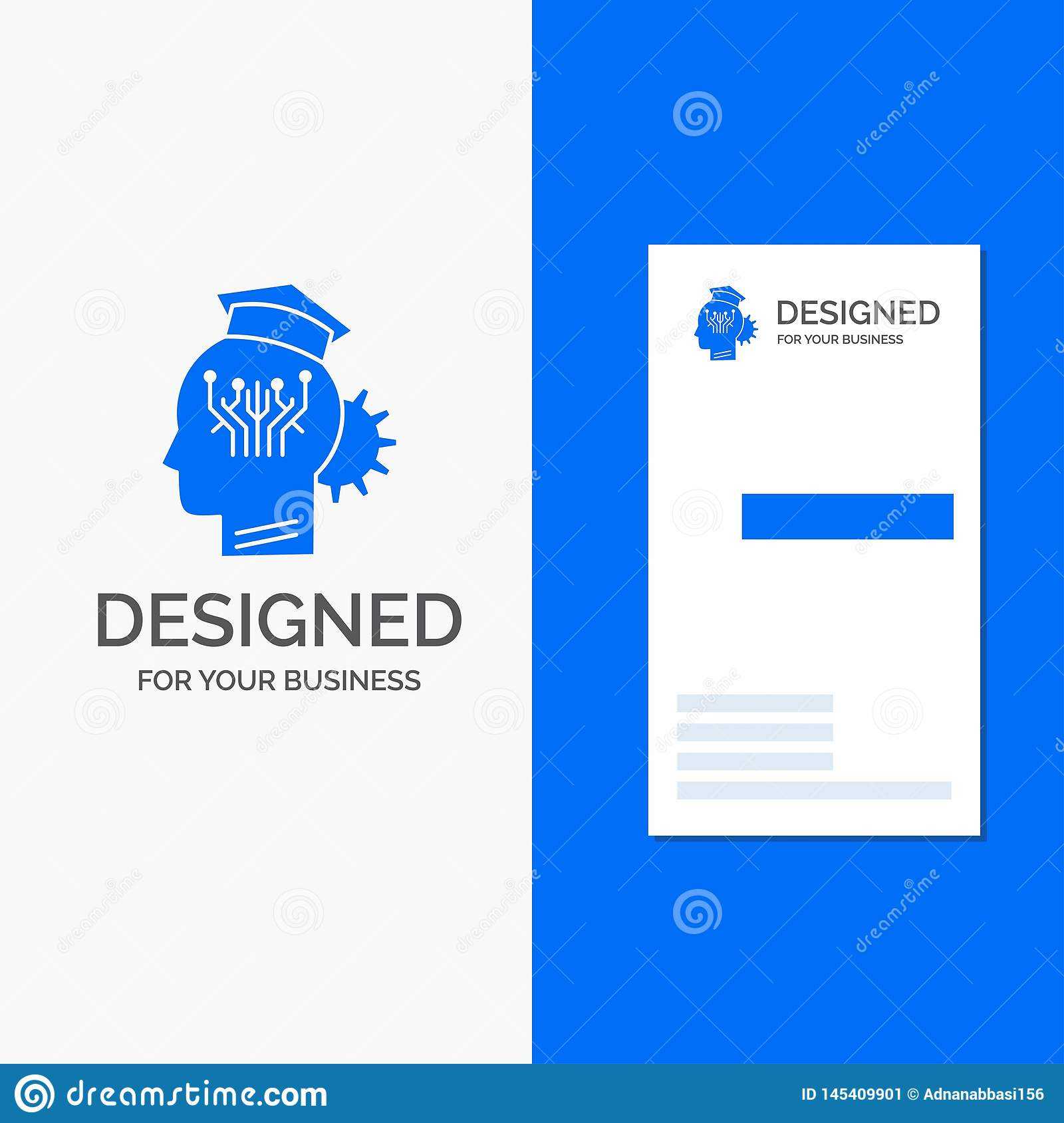 Business Logo For Knowledge, Management, Sharing, Smart With Decision Card Template