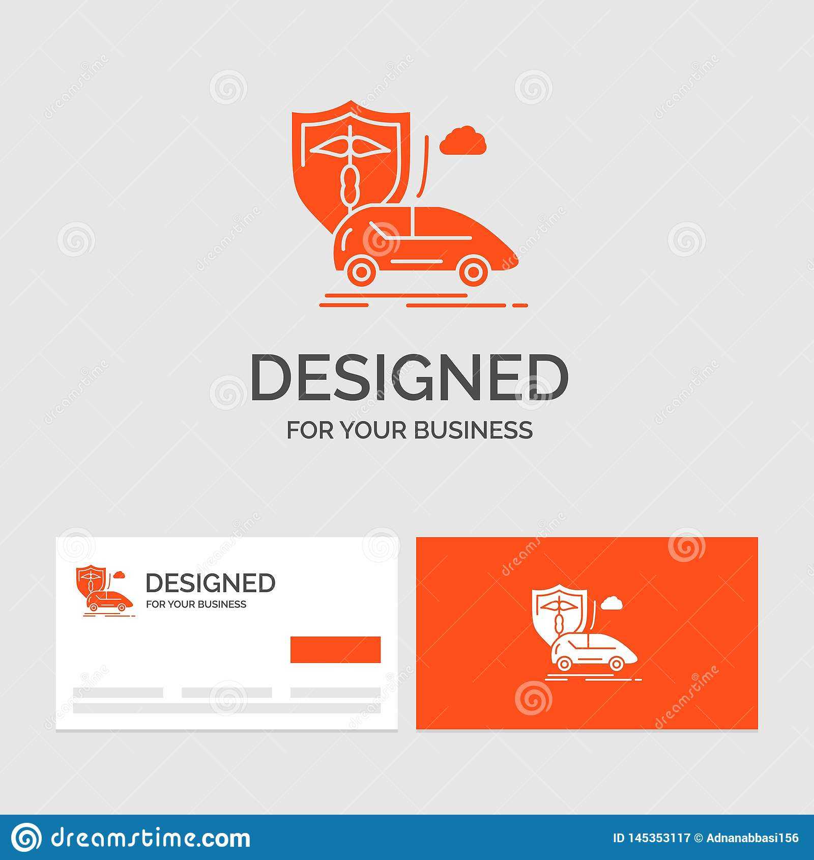 Business Logo Template For Car, Hand, Insurance, Transport In Auto Insurance Id Card Template