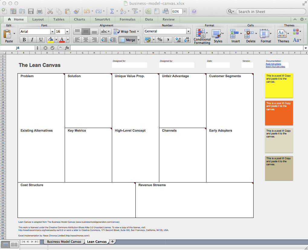 Business Model Canvas And Lean Canvas Templates. | Neos Chonos Throughout Lean Canvas Word Template