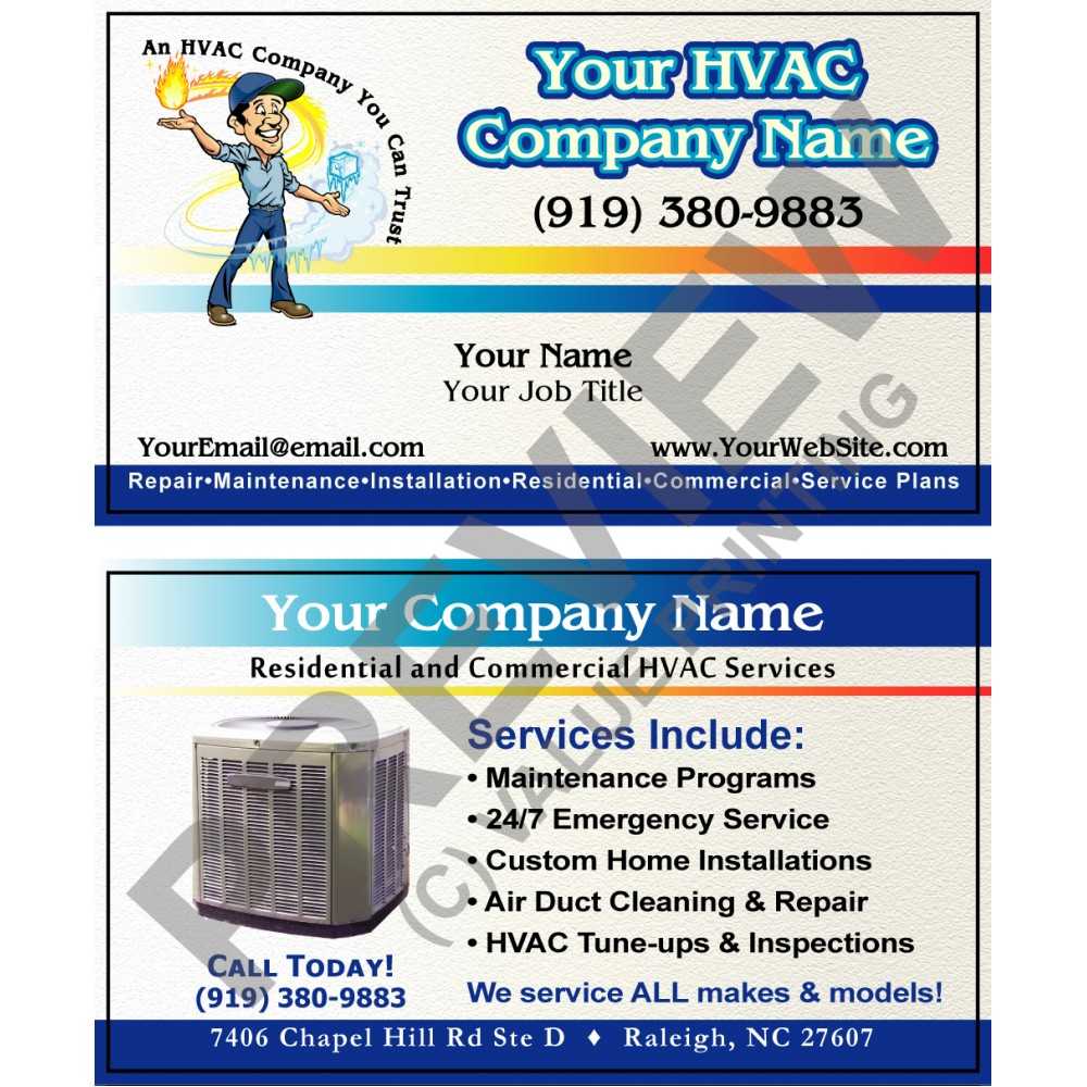 Business Plans Air Duct Cleaning Plan Hvac Card Services Inside Hvac Business Card Template