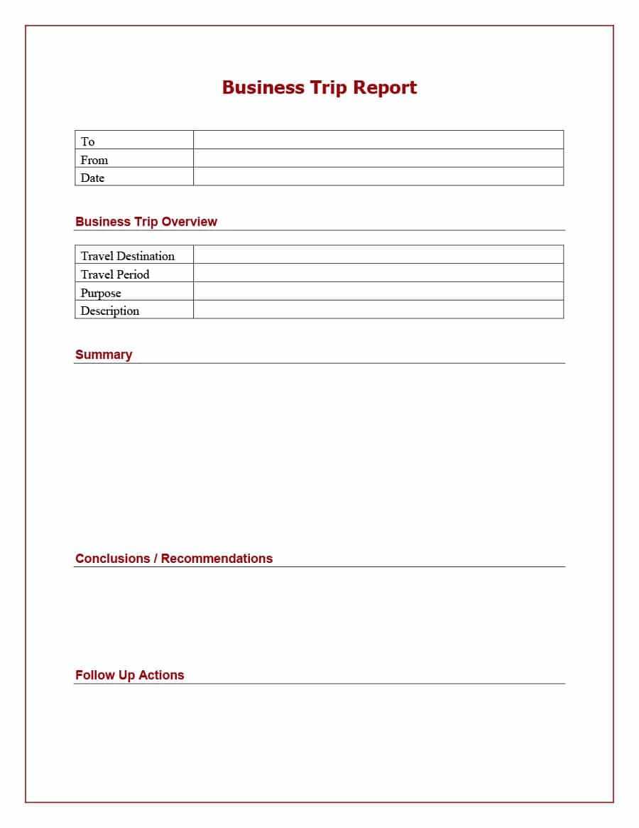 Business T Template Summary Trip Example Sample Executive Pertaining To Business Trip Report Template
