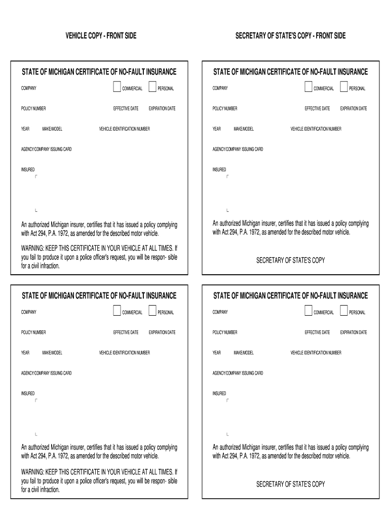 Car Insurance Template Pdf – Fill Online, Printable Regarding Auto Insurance Card Template Free Download