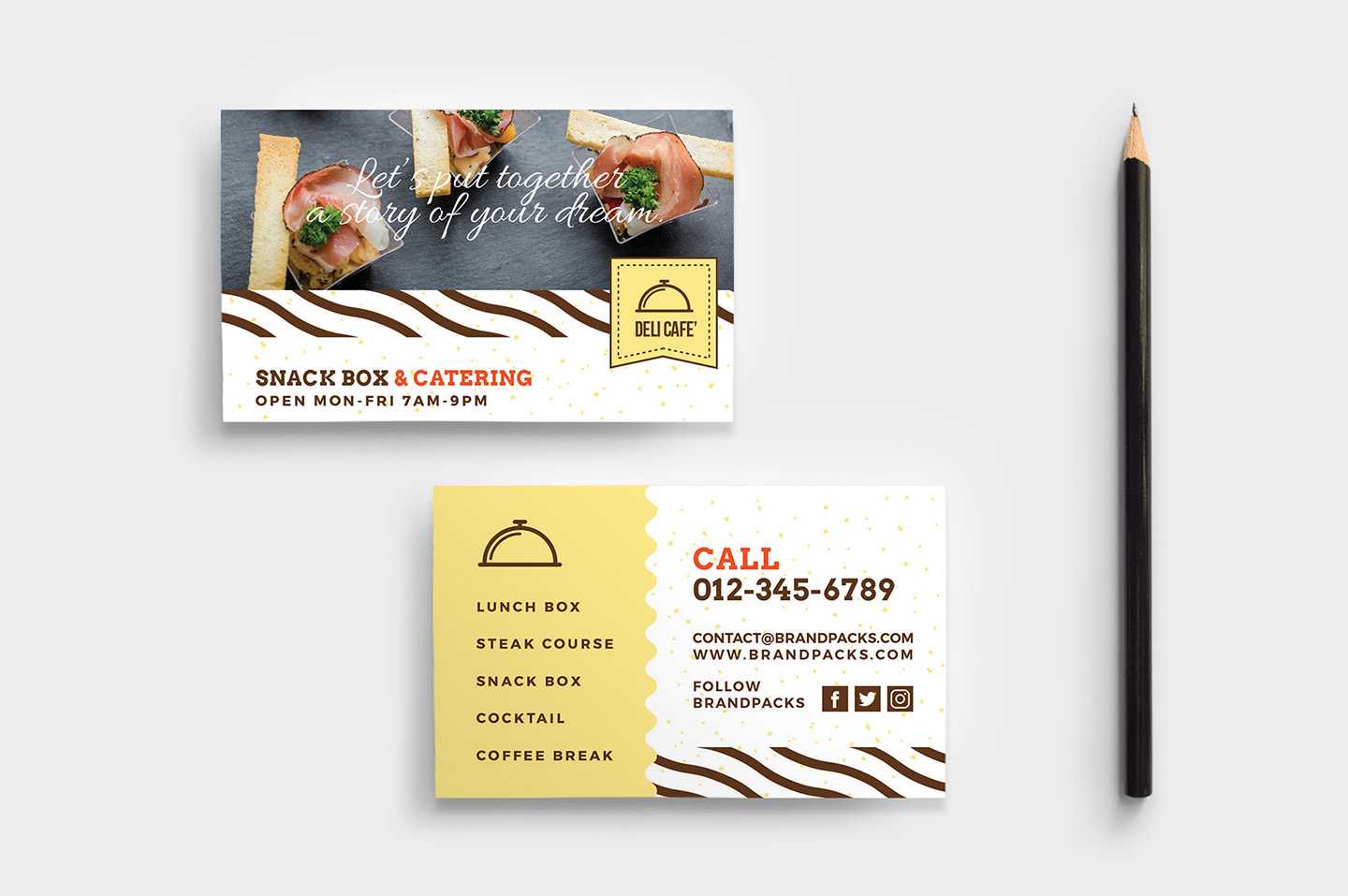 Catering Service Business Card Template – Psd, Ai & Vector Regarding Social Security Card Template Psd