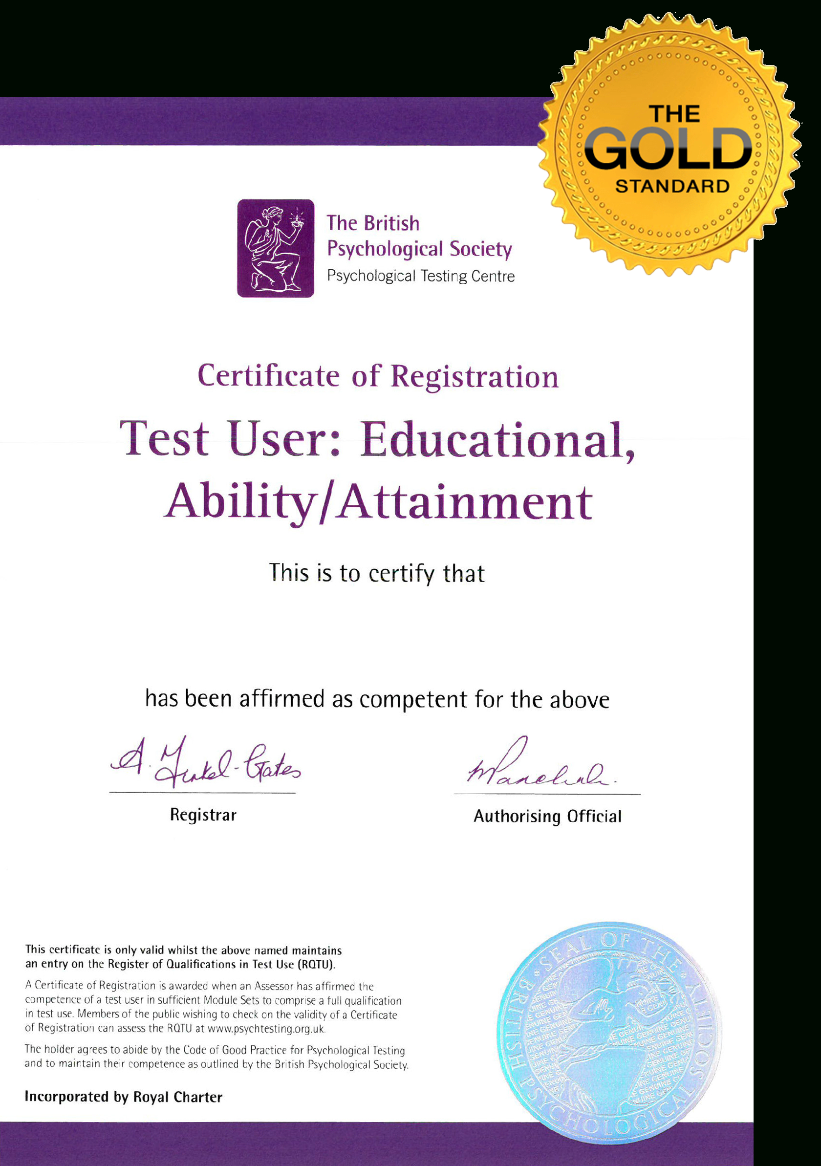 Ccet: A British Psychological Society (Bps) Accredited Throughout Practical Completion Certificate Template Uk