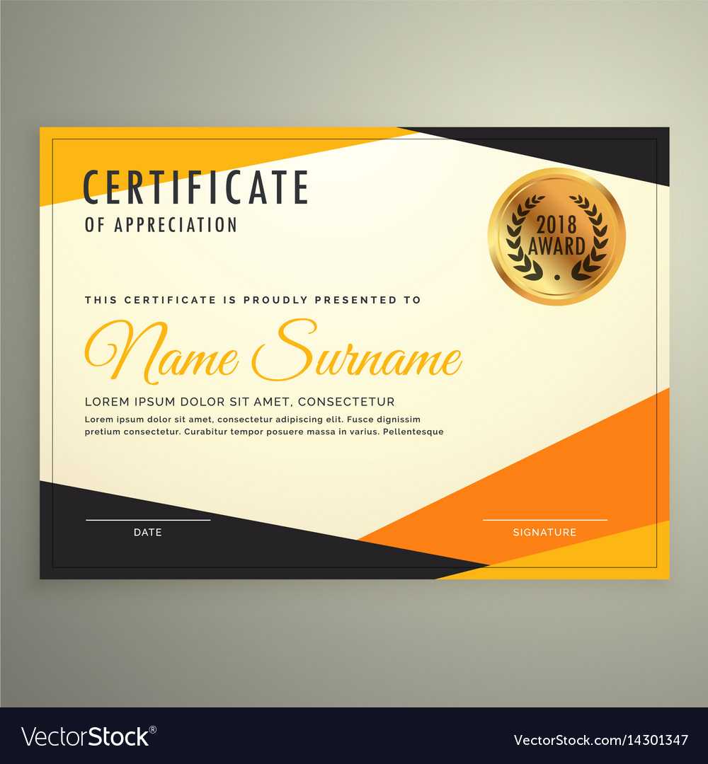 Certificate Design Template With Clean Modern In Design A Certificate Template
