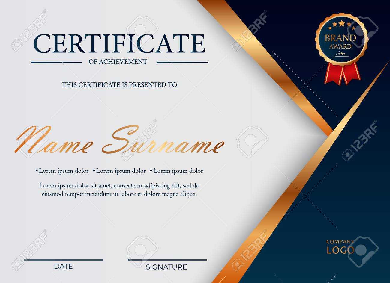 Certificate Of Appreciation, Award Diploma Design Template. Certificate.. For Award Certificate Design Template
