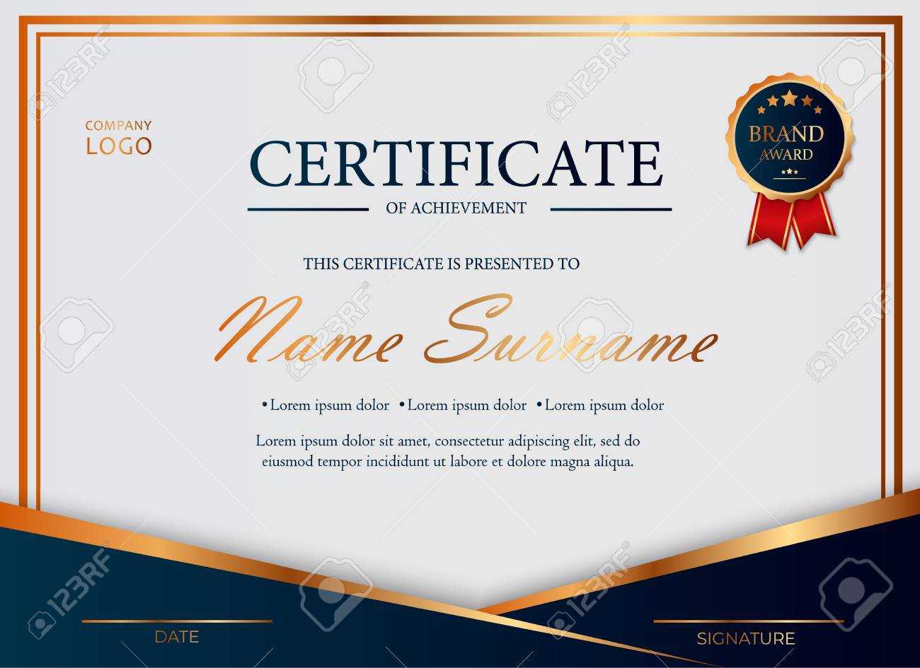 Certificate Of Appreciation, Award Diploma Design Template. Certificate.. Regarding Award Certificate Design Template