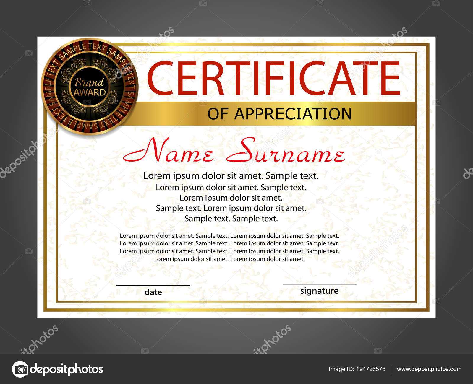 Certificate Of Appreciation, Diploma Template. Award Winner Inside Winner Certificate Template
