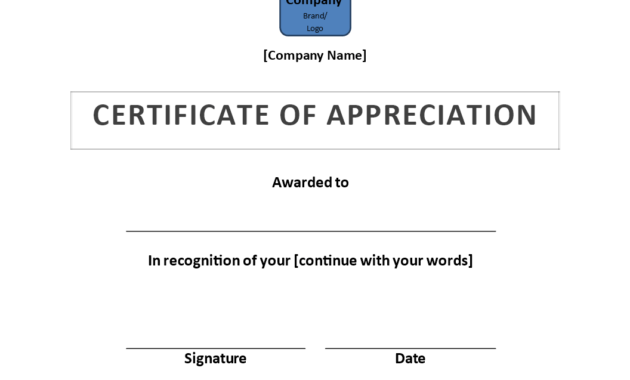 Certificate Of Appreciation | Templates At Allbusinesstemplates pertaining to Certificate Of Appearance Template